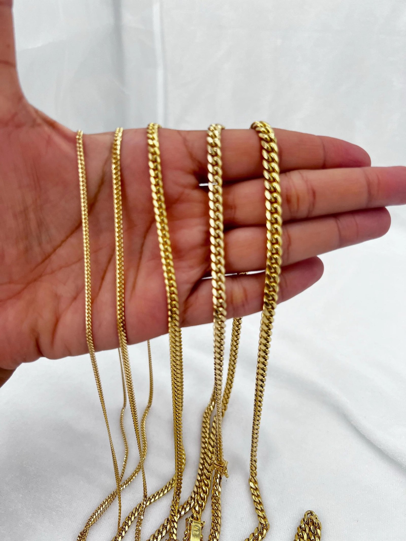 Solid 10K Miami Cuban Chain Necklace