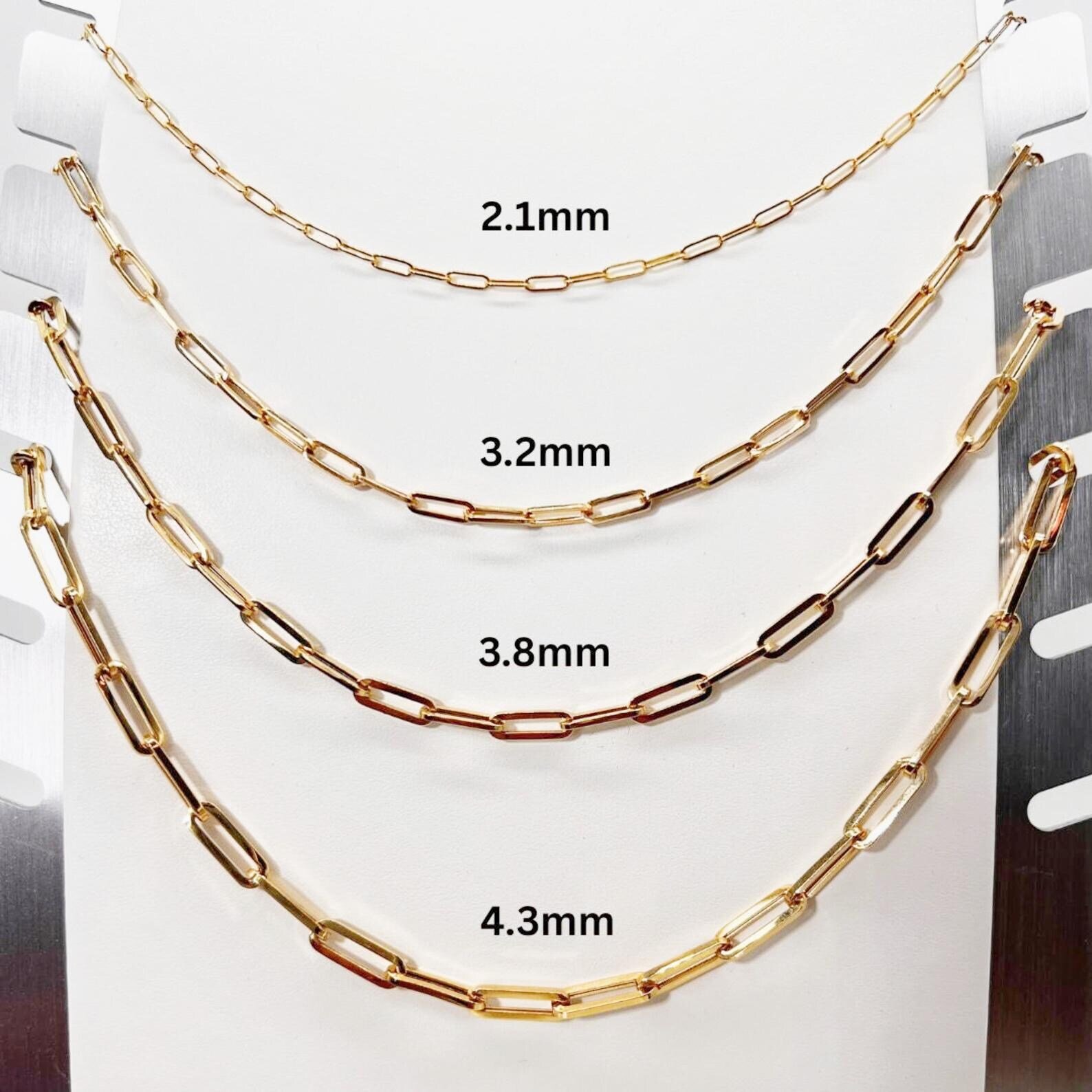 10K Yellow Gold Paperclip Link Chain