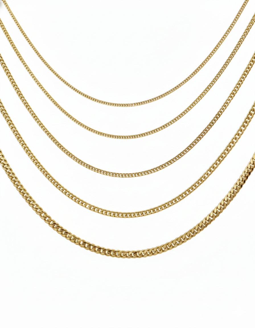 Solid 10K Miami Cuban Chain Necklace