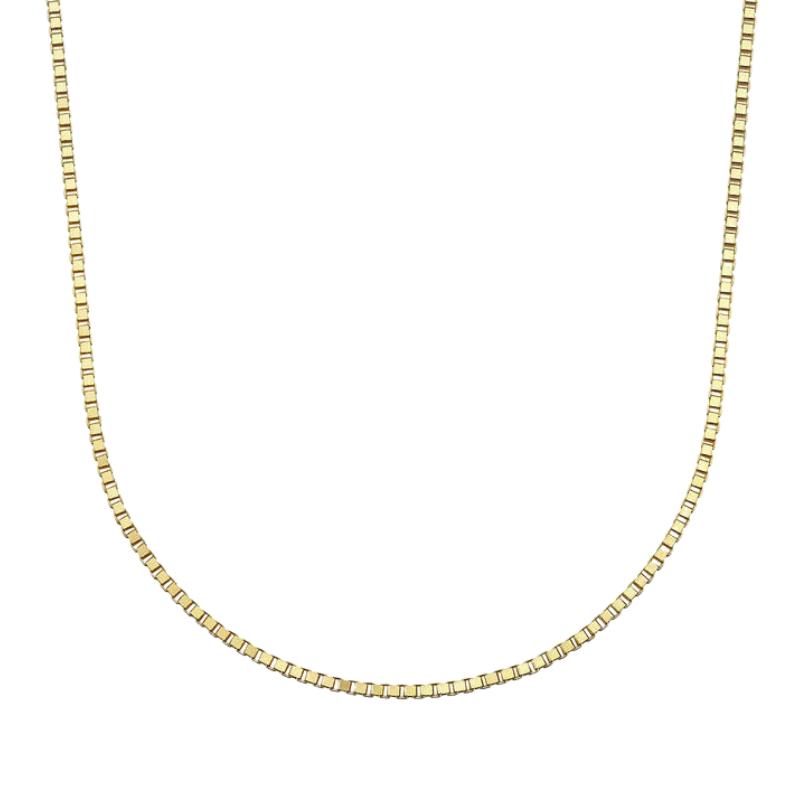 14K Yellow Gold Box Chain 1.2mm 