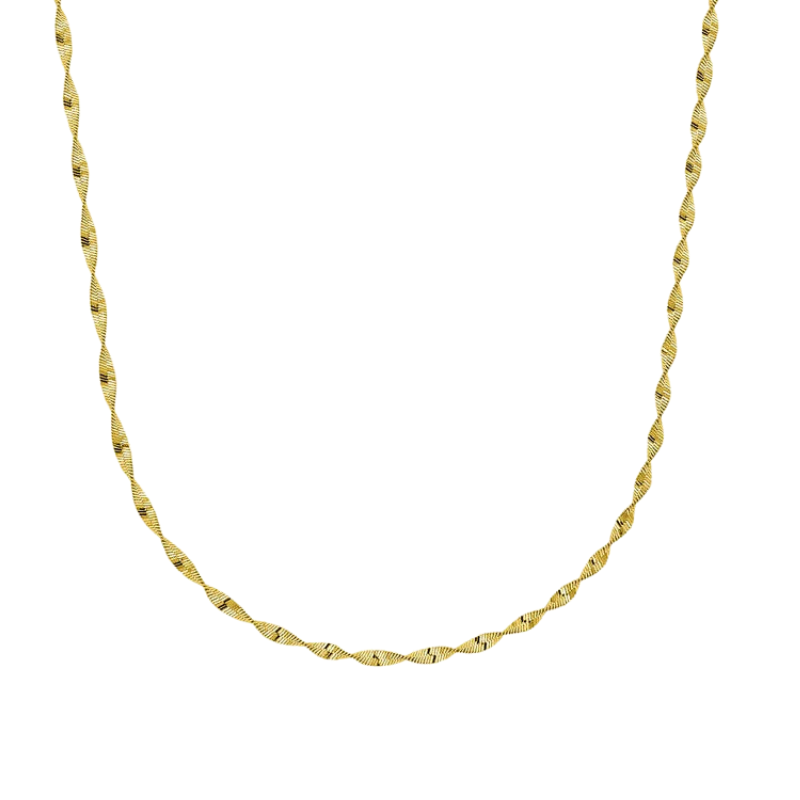 14K Yellow Gold 16in 1.5mm Twisted Chain